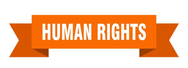 Cinta Derechos Humanos Señal Banda Aislada Derechos Humanos Banner Derechos — Vector de stock