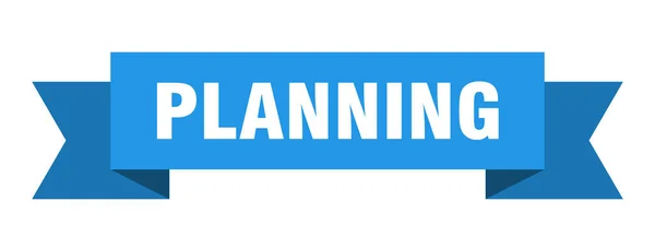 Planungsband Planung Isolierter Bandzeichen Planungsbanner — Stockvektor