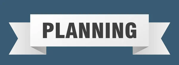 Planeringsband Planerar Isolerad Bandskylt Planeringsbanner — Stock vektor