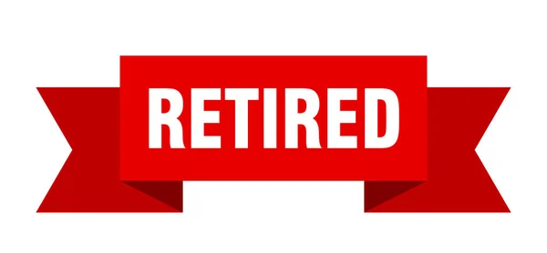 Emekli Kurdele Emekli Bant Işareti Emekli Pankart — Stok Vektör