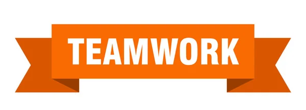 Teamwork Lint Teamwork Geïsoleerde Band Teken Spandoek Voor Teamwerk — Stockvector