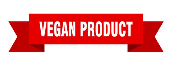 Cinta Producto Vegano Producto Vegano Signo Banda Aislada Banner Producto — Vector de stock