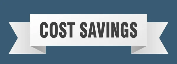 Cost Savings Ribbon Cost Savings Isolated Band Sign Cost Savings — Stock Vector