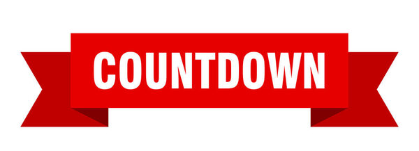 countdown ribbon. countdown isolated band sign. countdown banner