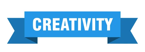 Wstążka Kreatywności Kreatywność Odizolowany Znak Zespołu Baner Kreatywności — Wektor stockowy