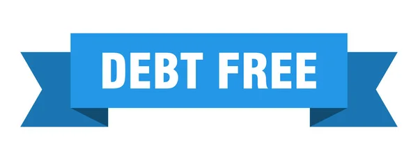 Fita Livre Dívidas Sinal Banda Isolada Livre Dívida Banner Livre —  Vetores de Stock