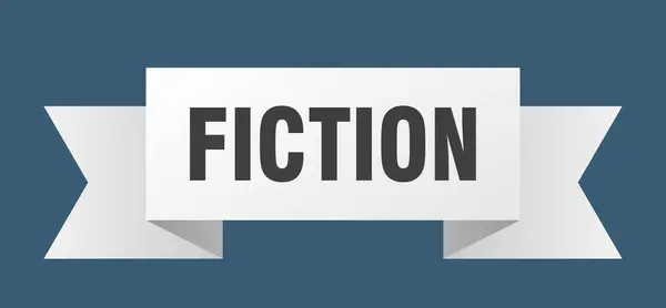 Ruban Fiction Fiction Isolée Signe Groupe Bannière Fiction — Image vectorielle