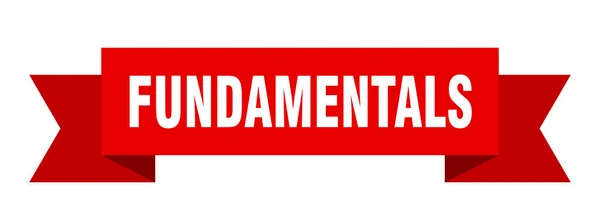 Nastro Fondamentale Segni Banda Isolati Fondamentali Banner Fondamentali — Vettoriale Stock