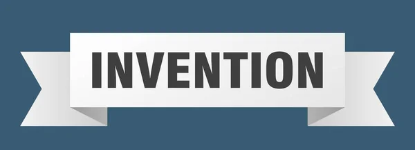 Nastro Dell Invenzione Invenzione Isolata Segno Banda Invenzione Banner — Vettoriale Stock