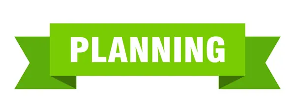 Planungsband Planung Isolierter Bandzeichen Planungsbanner — Stockvektor