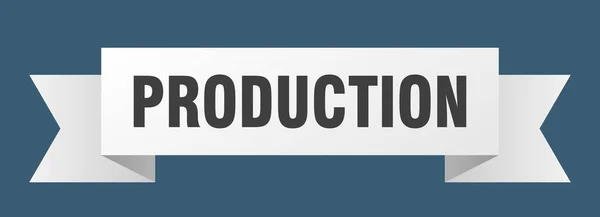 Production Ribbon Production Isolated Band Sign Production Banner — Stock Vector