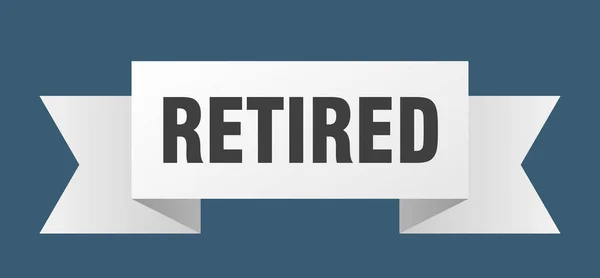 Retired Ribbon Retired Isolated Band Sign Retired Banner — Stock Vector