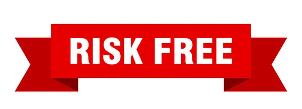 リスクのないリボン 危険のない隔離されたバンドサイン リスクフリーバナー — ストックベクタ