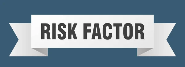 Risk Factor Ribbon Risk Factor Isolated Band Sign Risk Factor — Stock Vector