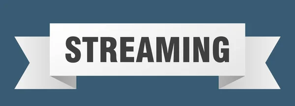 Folyó Szalag Izolált Sávjel Továbbítása Streaming Banner — Stock Vector