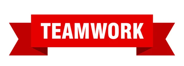 Teamwork Lint Teamwork Geïsoleerde Band Teken Spandoek Voor Teamwerk — Stockvector