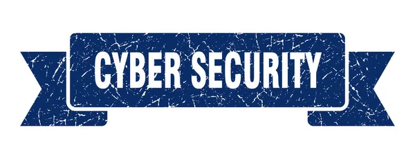 Cinta Seguridad Cibernética Signo Banda Grunge Seguridad Cibernética Banner Seguridad — Vector de stock