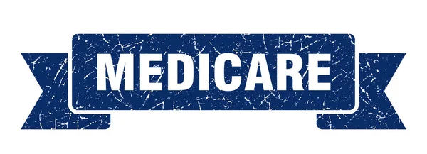 Ruban Assurance Maladie Medicare Grunge Band Signe Bannière Assurance Maladie — Image vectorielle