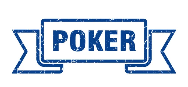 Poker Kurdelesi Poker Grubunun Işareti Poker Pankartı — Stok Vektör