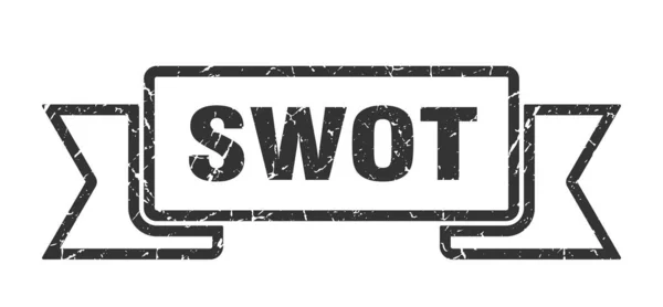 Schleife Swot Grunge Band Sign Swot Banner — Stockvektor