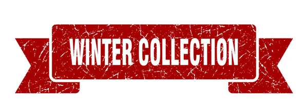 Winterkollektionsband Winterkollektion Grunge Band Zeichen Banner Zur Winterkollektion — Stockvektor