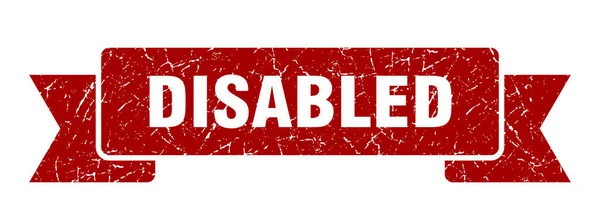 Disabled Ribbon Disabled Grunge Band Sign Disabled Banner — Stock Vector