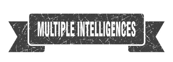 Multiple Intelligences Ribbon Multiple Intelligences Grunge Band Zeichen Banner Mit — Stockvektor