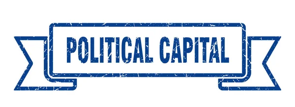 Ruban Capital Politique Capital Politique Grunge Bande Signe Bannière Capital — Image vectorielle
