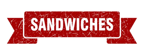 Cinta Sándwiches Sándwiches Signo Banda Grunge Pancarta Sándwiches — Vector de stock