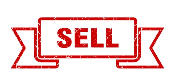 Sell Ribbon Sell Grunge Band Sign Sell Banner — Stock Vector
