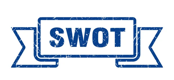 Cinta Swot Señal Banda Grunge Swot Banner Swot — Vector de stock