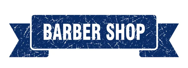 Fita Barbearia Barbeiro Loja Grunge Banda Sinal Banner Barbearia — Vetor de Stock