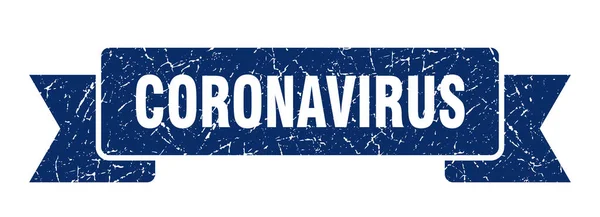 Fita Coronavírus Coronavírus Sinal Banda Grunge Banner Coronavírus — Vetor de Stock