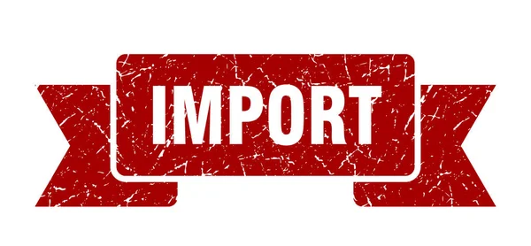 Importband Importera Grunge Band Tecken Importbanderoll — Stock vektor