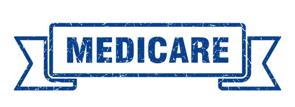 Medicare Ribbon Medicare Grunge Band Sign Medicare Banner — Stock Vector