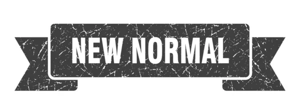 Nova Fita Normal Novo Sinal Banda Grunge Normal Novo Banner — Vetor de Stock