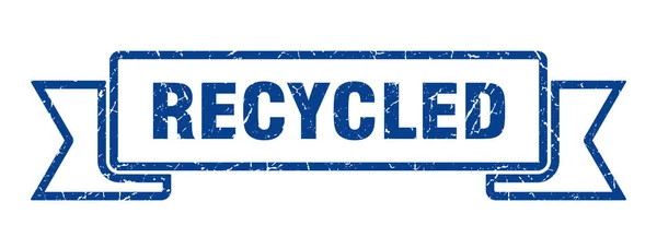 Ανακυκλωμένη Κορδέλα Ανακυκλωμένο Σήμα Ζώνης Grunge Ανακυκλωμένο Banner — Διανυσματικό Αρχείο