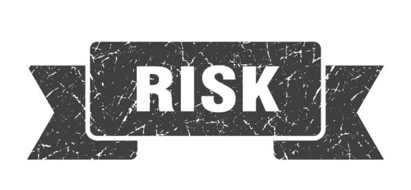 Risiko Schleife Risiko Grunge Band Zeichen Risiko Banner — Stockvektor