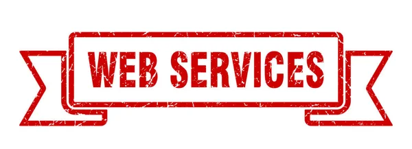 Fita Serviços Web Web Services Grunge Band Sign Banner Serviços — Vetor de Stock