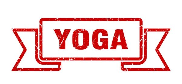 Cinta Yoga Señal Banda Yoga Grunge Banner Yoga — Vector de stock