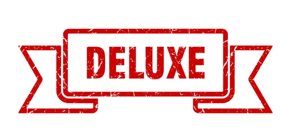 Ett Lyxband Deluxe Grunge Bandskylt Deluxe Banderoll — Stock vektor