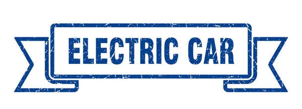 Elektroauto Schleife Elektroauto Grunge Band Schild Banner Für Elektroautos — Stockvektor