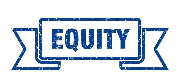Ruban Équité Equity Grunge Band Signe Bannière Équité — Image vectorielle