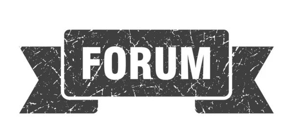 Wstążka Forum Znak Zespołu Grunge Forum Baner Forum — Wektor stockowy