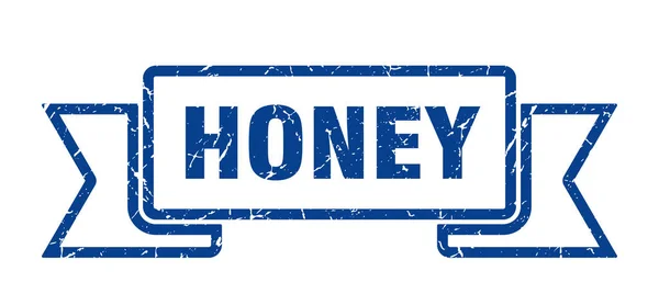 Honigband Honey Grunge Band Zeichen Honig Banner — Stockvektor