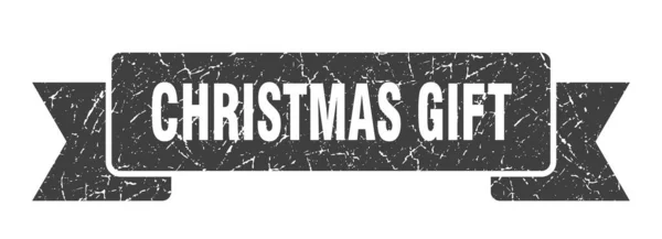 Weihnachtsgeschenkband Weihnachtsgeschenk Grunge Band Zeichen Weihnachtsgeschenk Banner — Stockvektor