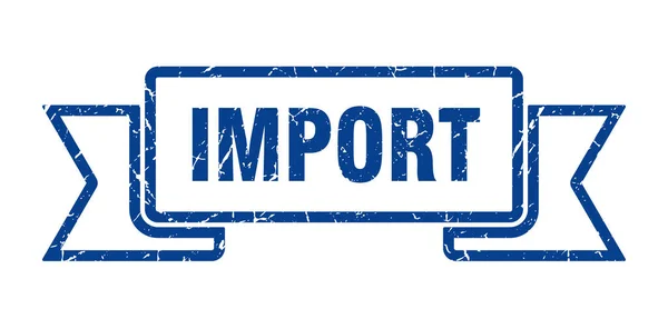 Ruban Importation Importer Bande Grunge Signe Bannière Importation — Image vectorielle