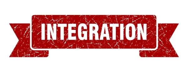 Integrationsband Integration Grunge Band Tecken Integrationsbanderoll — Stock vektor
