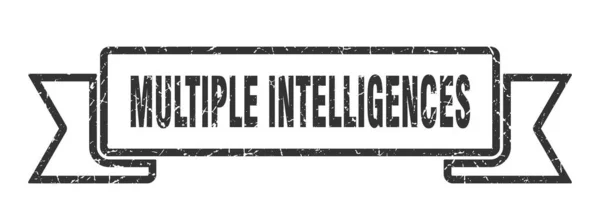 Múltiples Inteligencias Cinta Signo Banda Grunge Inteligencias Múltiples Banner Inteligencias — Vector de stock