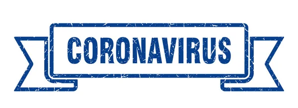 Fita Coronavírus Coronavírus Sinal Banda Grunge Banner Coronavírus — Vetor de Stock